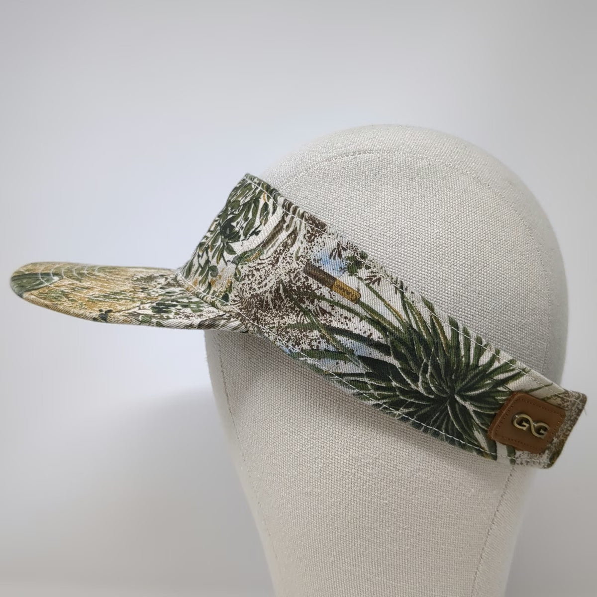 Game Guard Visor Hat Beige One Size Summit Mountain Cactus Camo Print Strapback