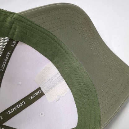 Legacy Trucker Hat Green White One Size Seabrook Island South Carolina Snapback