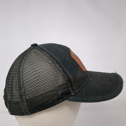 Longhorn Patch Snapback Trucker Hat Black One Size Mesh Back Shyanne