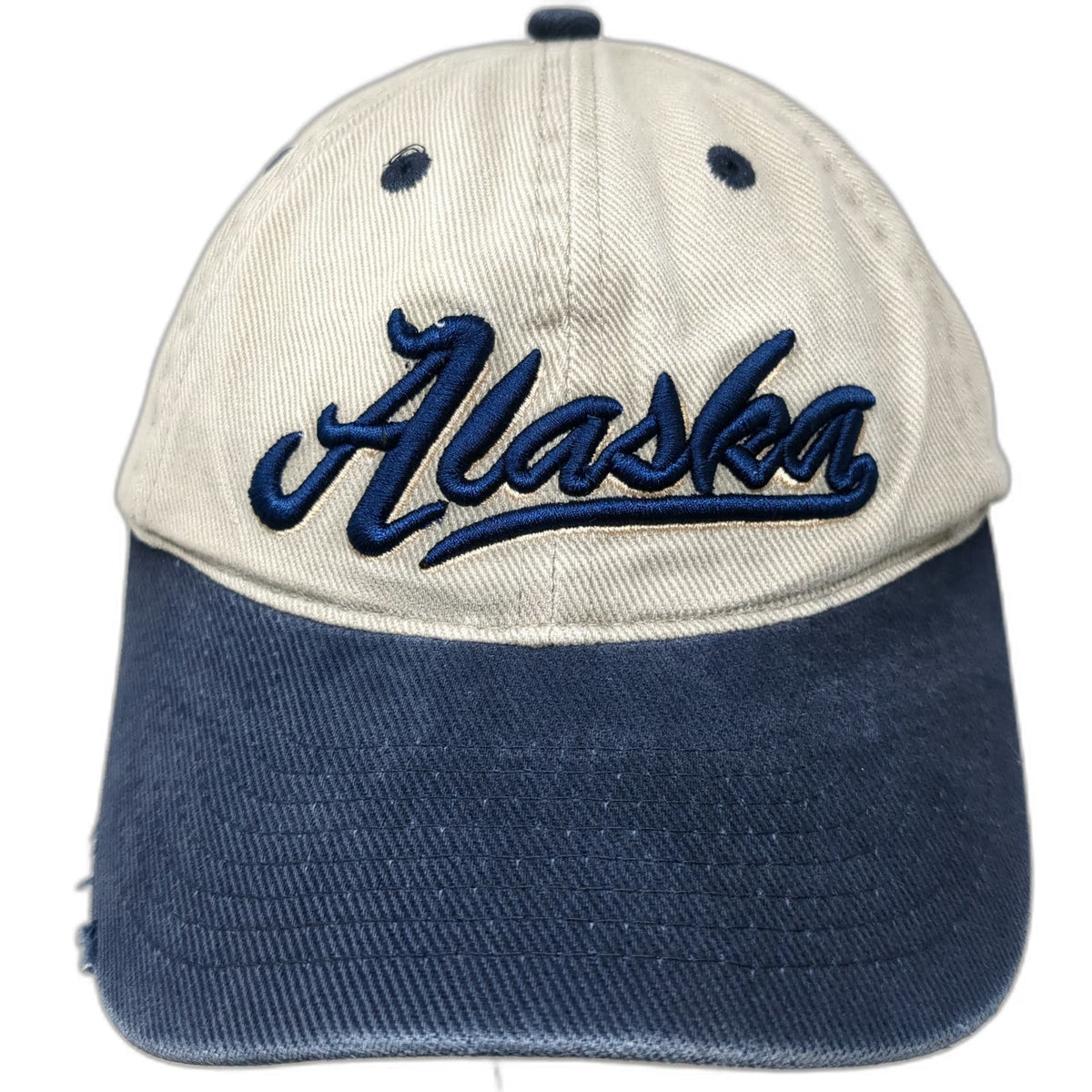 Arctic Circle Enterprises Baseball Cap Beige Blue One Size Alaska Strapback Hat