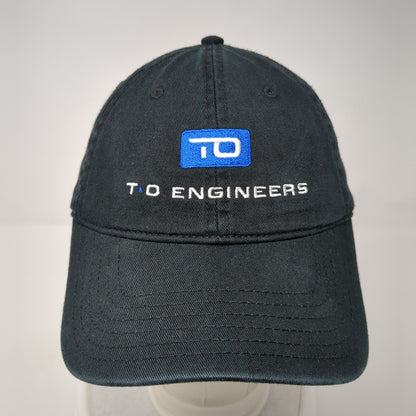 T-O Engineers Slideback Hat Black One Size Adjustable Embroidered Otto