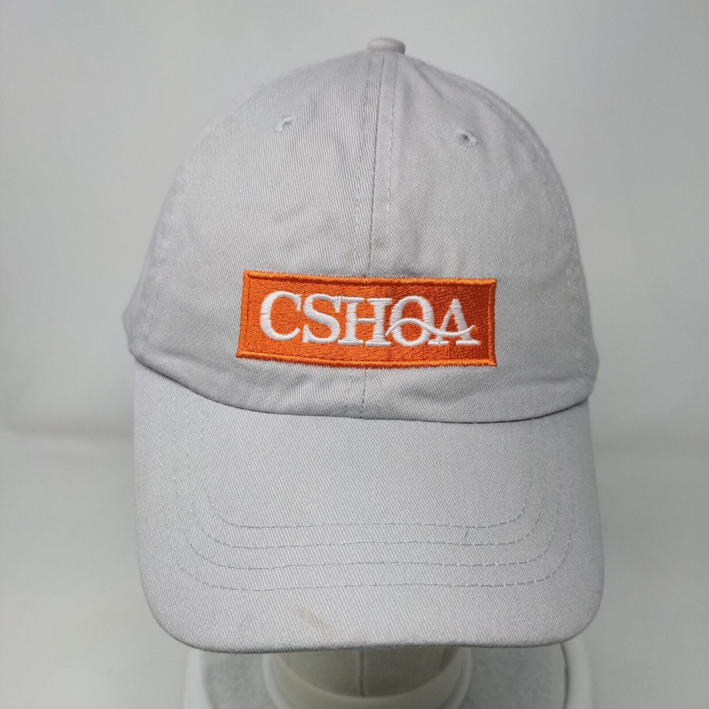 CSHQA Strapback Hat Gray One Size Adjustable Vented Holes 6 Panel Port & Company
