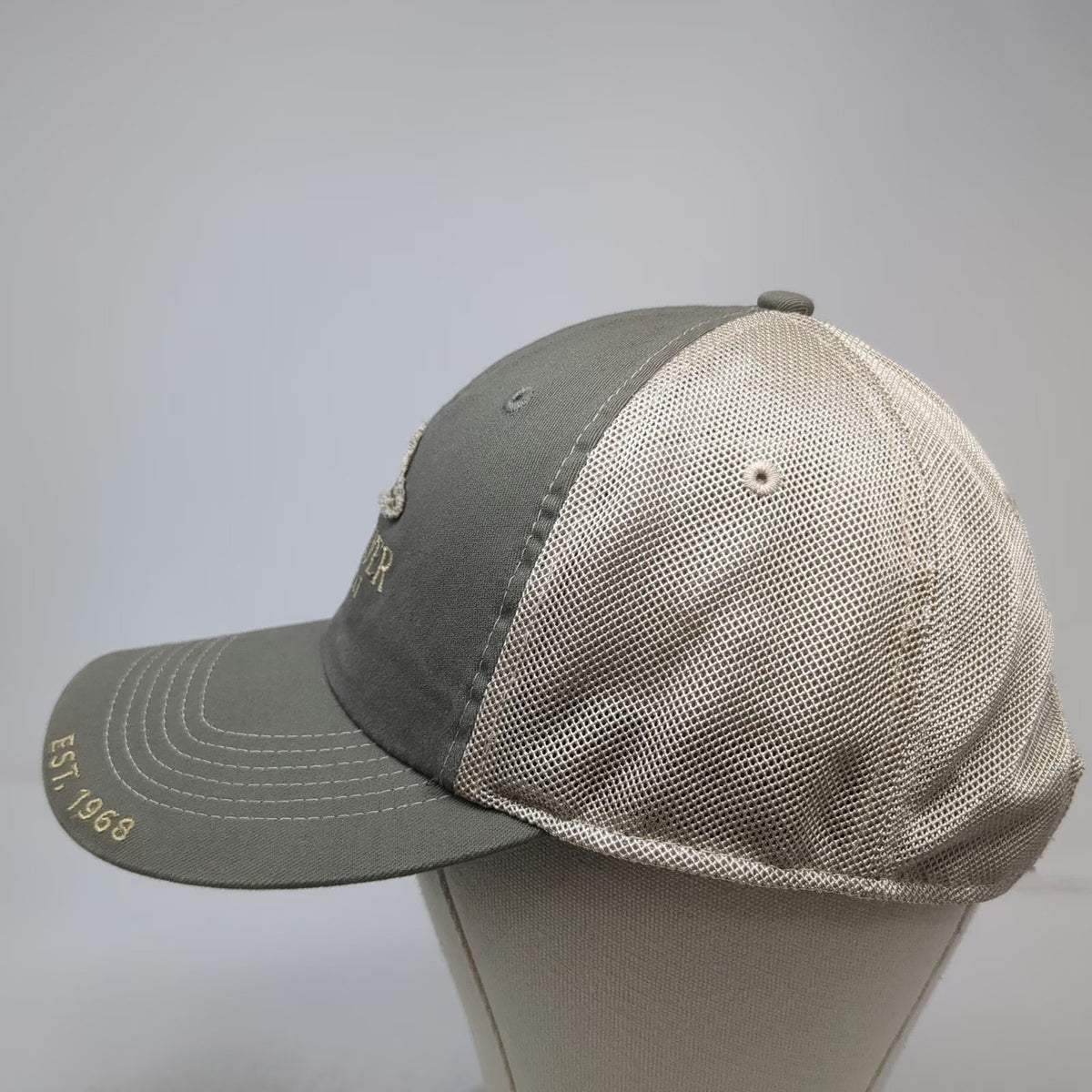 Imperial Trucker Hat Gray Beige One Size Mesh Back Snapback Sunriver Resort