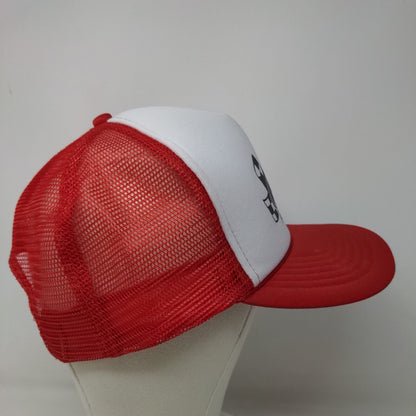 KC Men's Snapback Mesh Back Trucker Hat Red White OSFA Invincible Racing