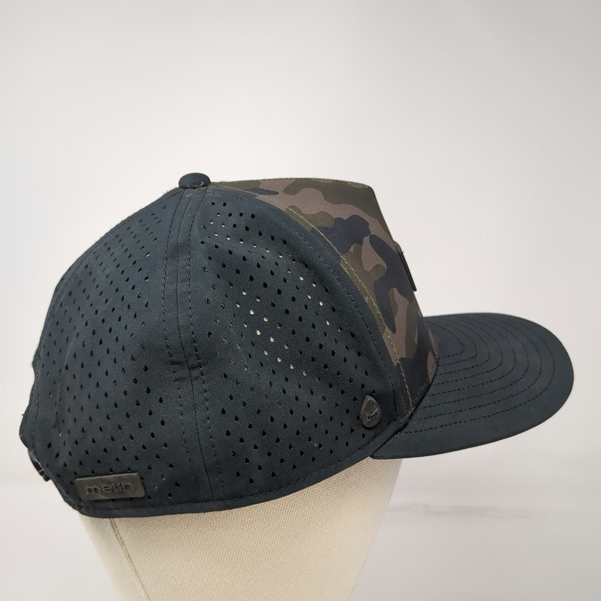 Melin Trucker Hat Black Green Brown One Size Hydro Odyssey Snapback Perforated