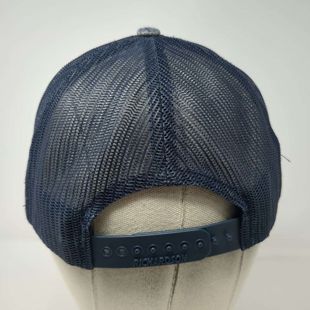 Richardson Trucker Hat Blue Gray L West Side Hammer Electric Mesh Snapback Cap
