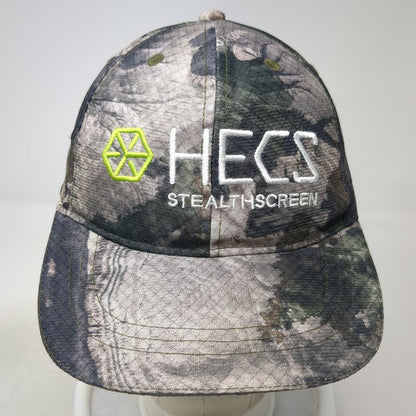 HECS Baseball Cap Gray Camo One Size Embroidered Stealthscreen Hunting Hat