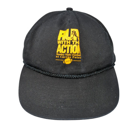 Run with The Action Monday Night Football at Cactus Petes snapback Hat Black OS