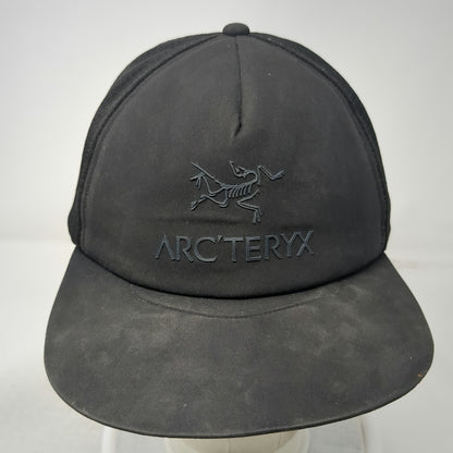 Arc'teryx Trucker Hat Black One Size Mesh Back Bird Logo Snapback Outdoor Cap