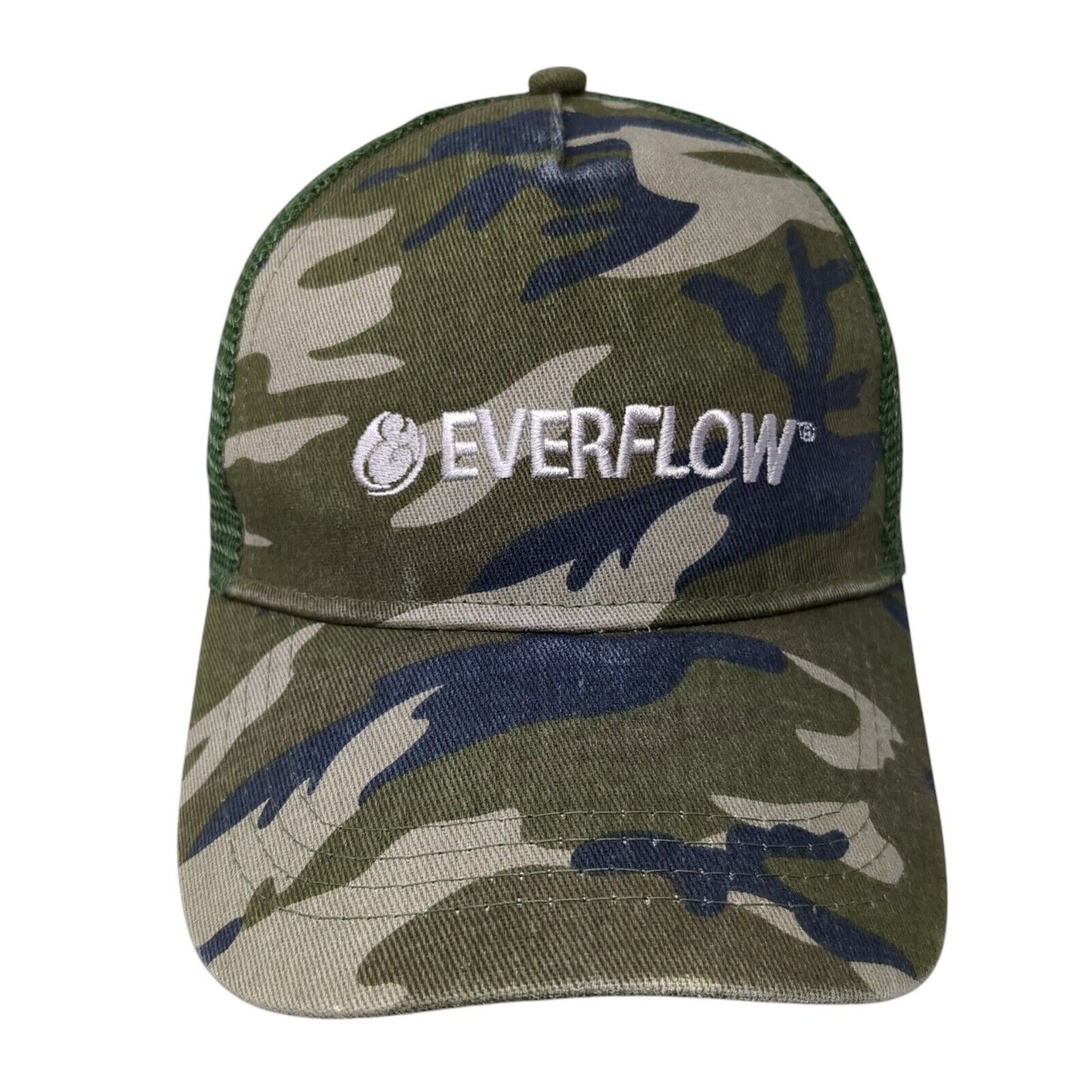 Everflow Snapback Trucker Hat Camouflage OSFA Adjustable Embroidered Mesh Back