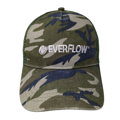 Everflow Snapback Trucker Hat Camouflage OSFA Adjustable Embroidered Mesh Back