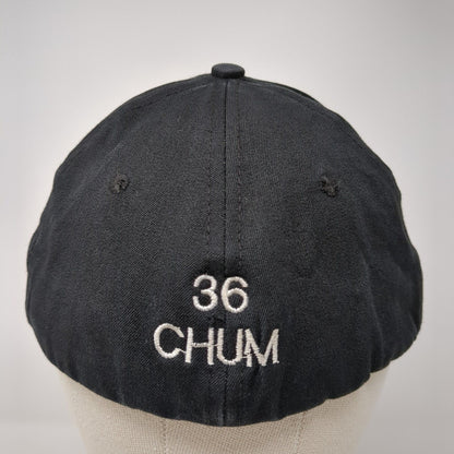 Shark 36 Chum Fitted Hat Black L/XL Embroidered Ferst Fit Solid 6 Panel