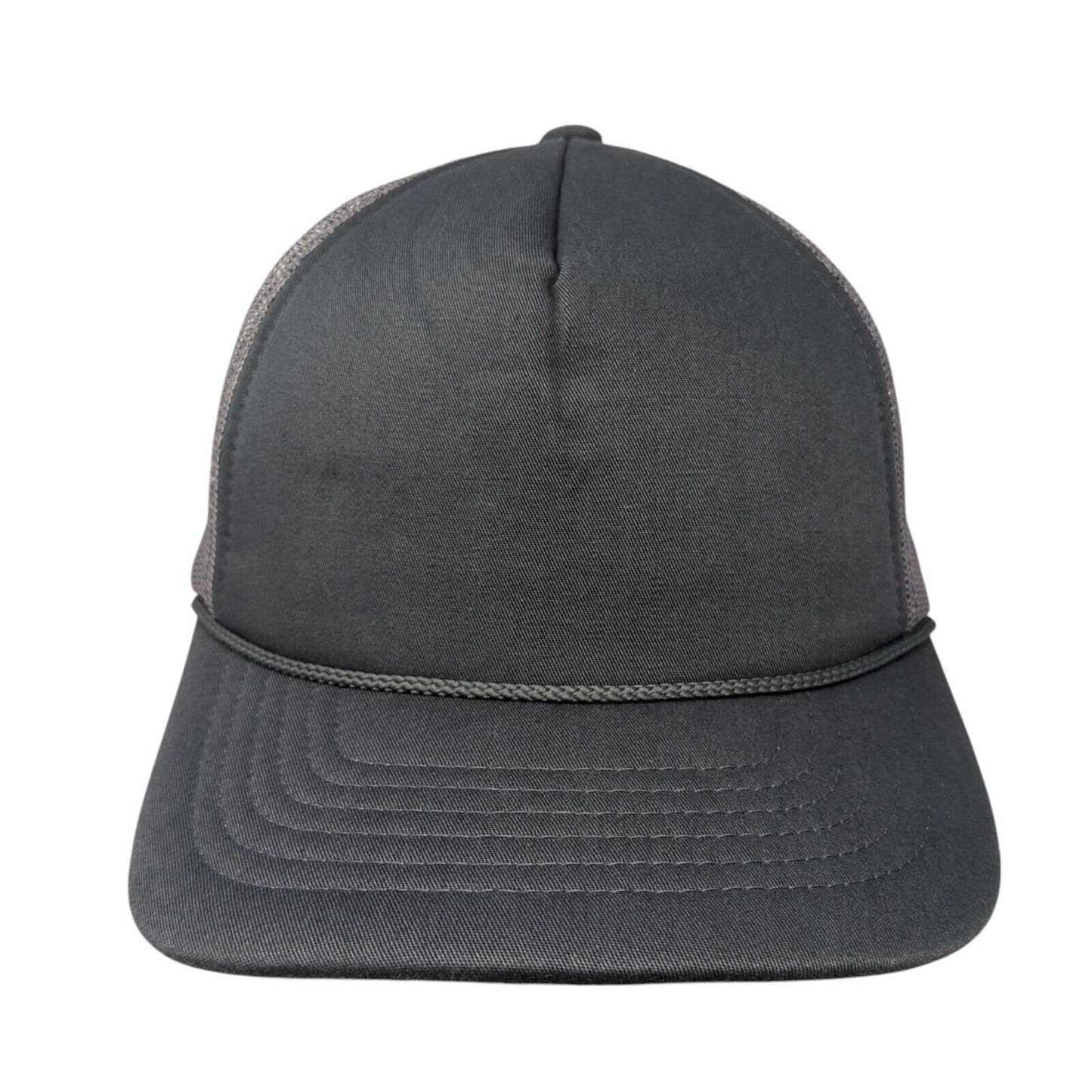 Richardson Snapback Rope Trucker Hat Gray One Size Mesh Back Blank