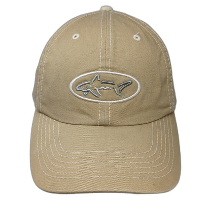 Greg Norman Baseball Cap Beige One Size Shark Logo Cotton Contrast Stitching Hat