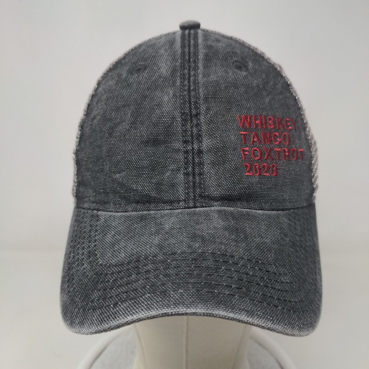 Whiskey Tango Foxtrot 2020 Snapback Mesh Back Trucker Hat One Size Gray