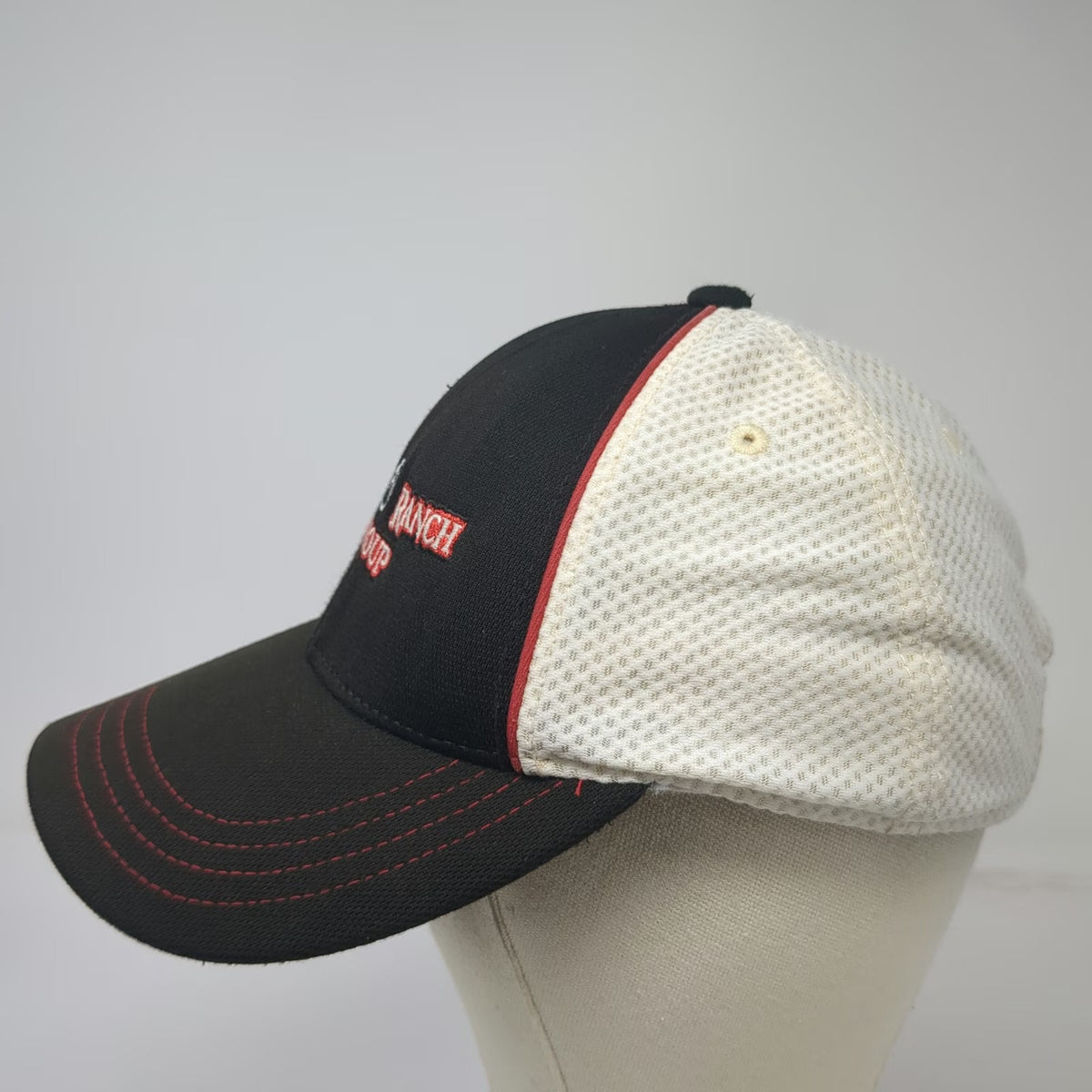 Sport-Tek Auto Ranch Group Baseball Cap Black One Size Contrast Stitching Hat