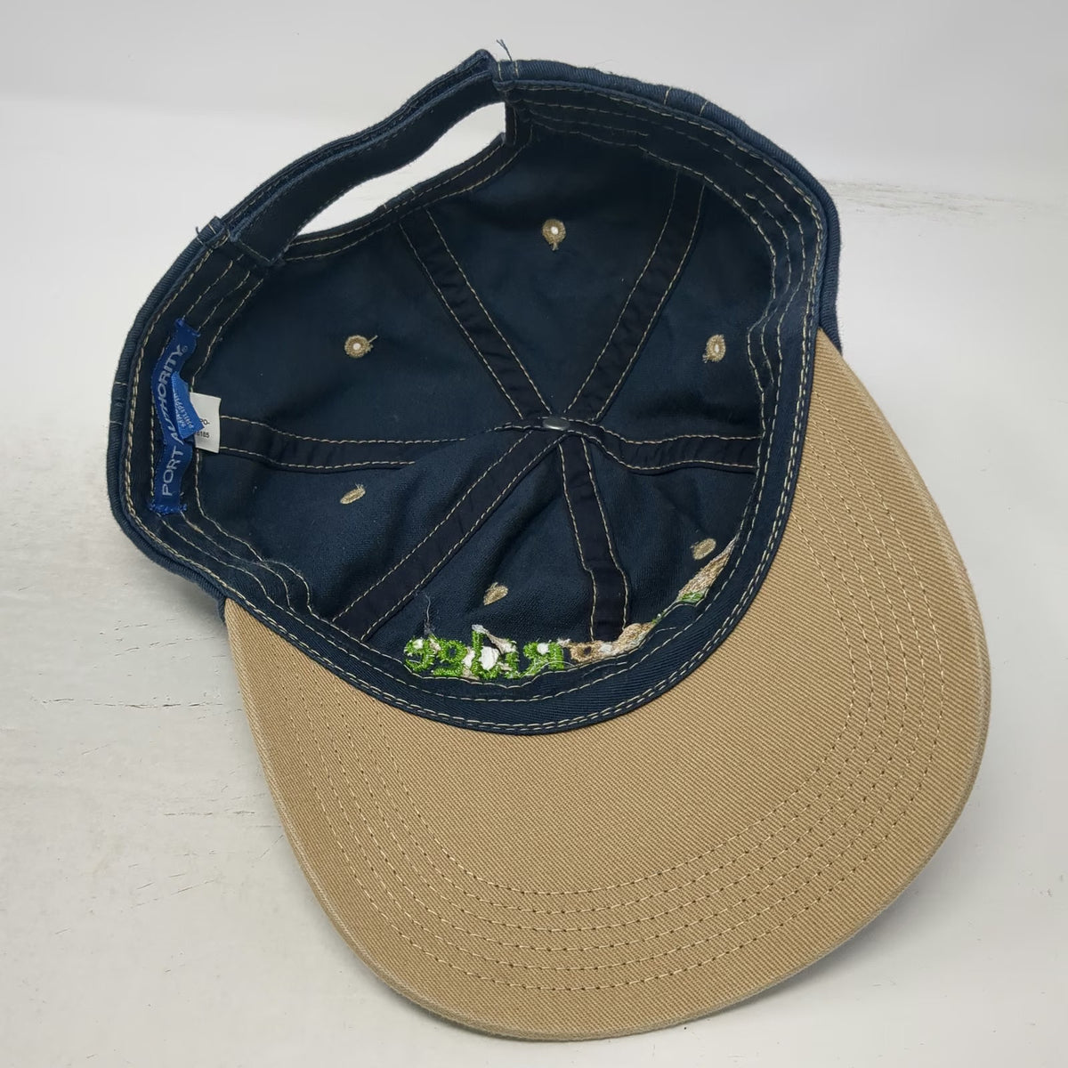 Port Authority Baseball Cap Blue One Size AgRidge Repair Farm Tractor Stitch Hat