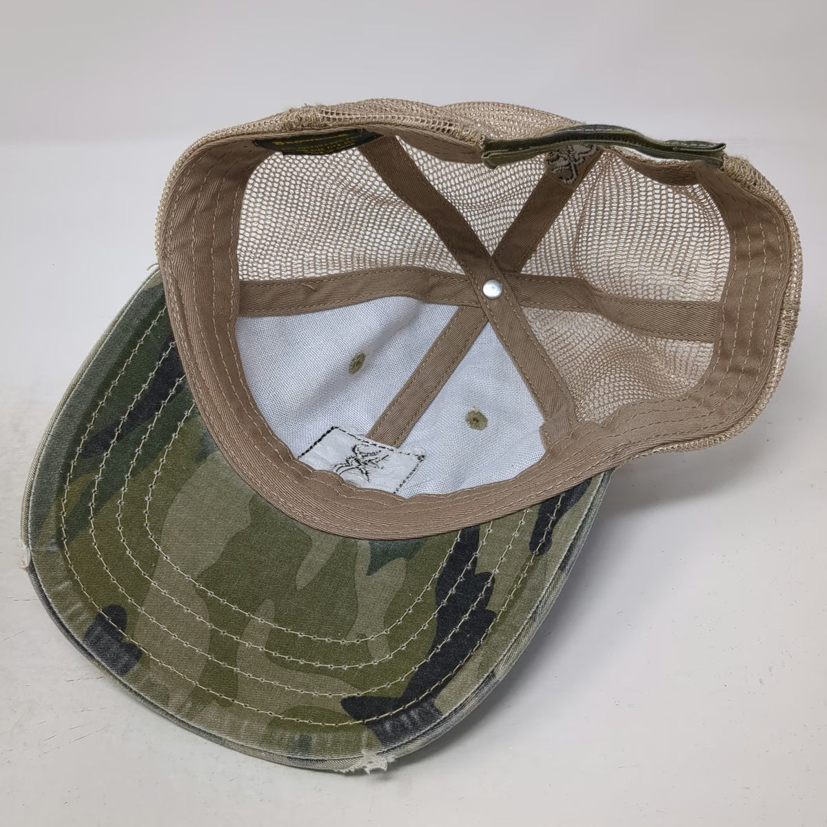 Browning Baseball Cap Green Camo One Size Mesh Back Buckmark Logo Strapback Hat