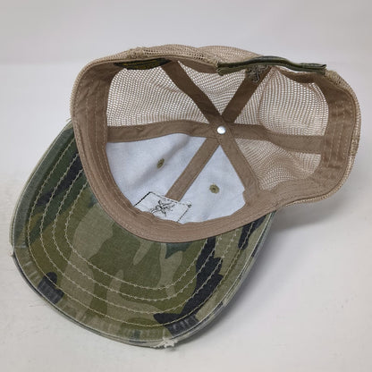 Browning Baseball Cap Green Camo One Size Mesh Back Buckmark Logo Strapback Hat