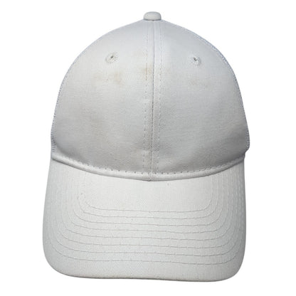 Outdoor Cap Strapback Trucker Hat White One Size Adjustable Mesh Back Blank
