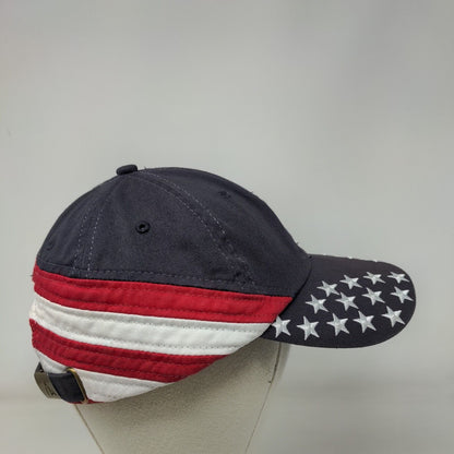 USA Flag Slideback Hat Multicolor OSFA Adjustable Embroidered HG
