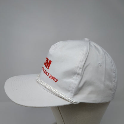 3M Electrical Wholesale Supply Slideback Hat White One Size Adjustable Rope LA