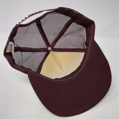 Retired No Money Snapback Rope Trucker Hat Red One Size Mesh Back