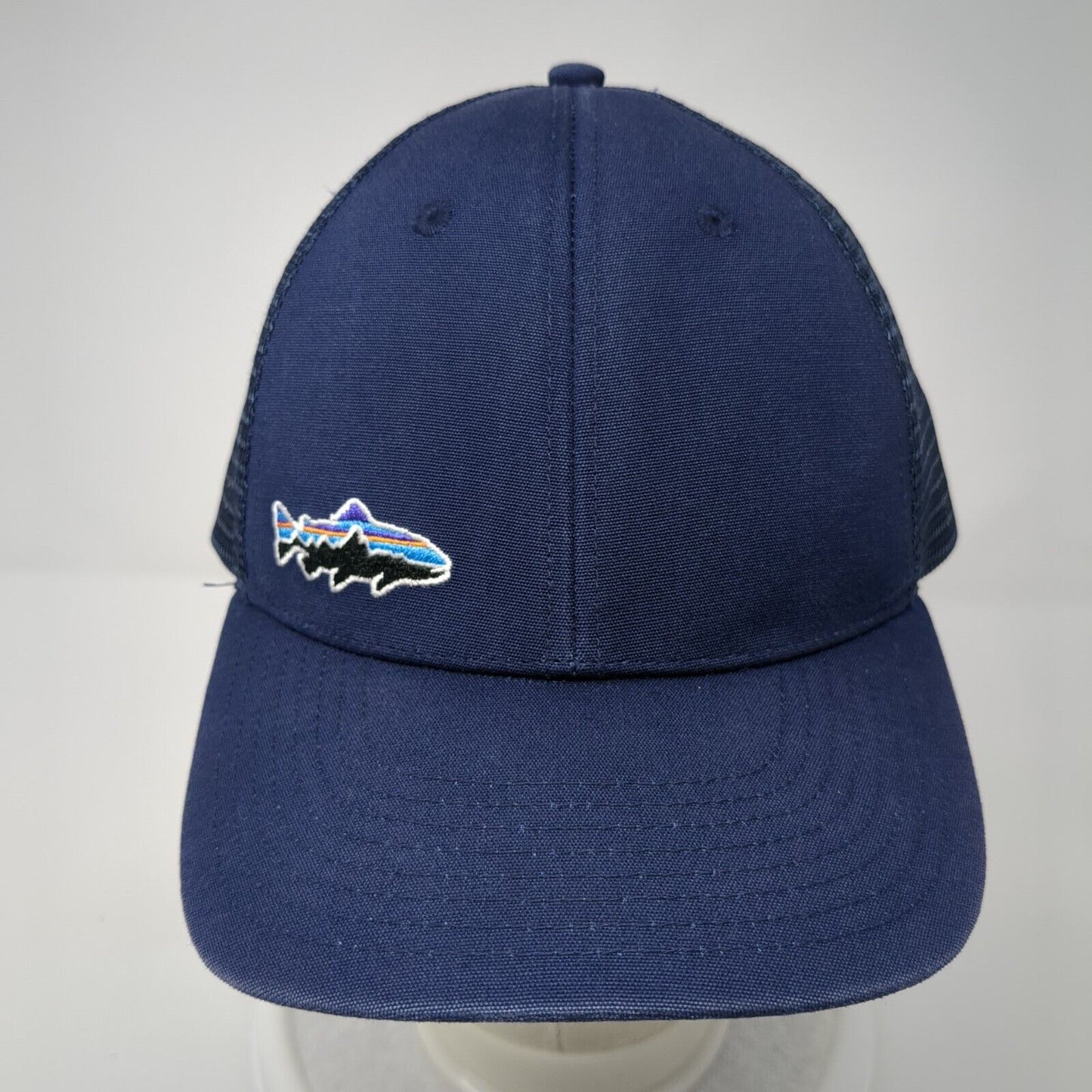 Patagonia Snapback Trucker Hat Blue One Size Adjustable Embroidered Mesh Back