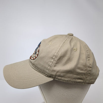 RMEF Sponsor USA Flag Snapback Hat Brown One Size Adjustable Outdoor Cap