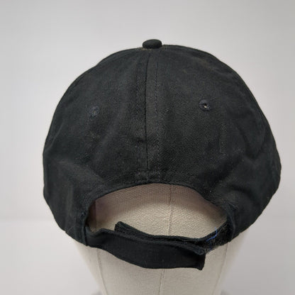 Noodles & Company Strapback Hat Black One Size Adjustable Embroidered Cotton