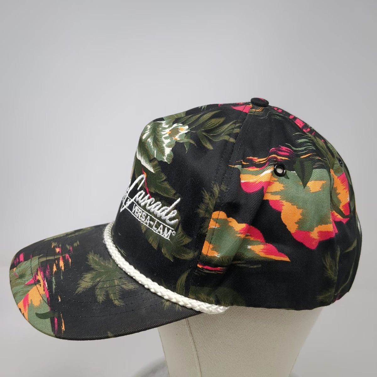 San Sun 5 Panel Black One Size Boise Cascade Joist Rope Floral Snapback Hat Logo