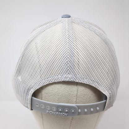 208 Properties Snapback Trucker Hat Gray OS Adjustable Mesh Back Richardson