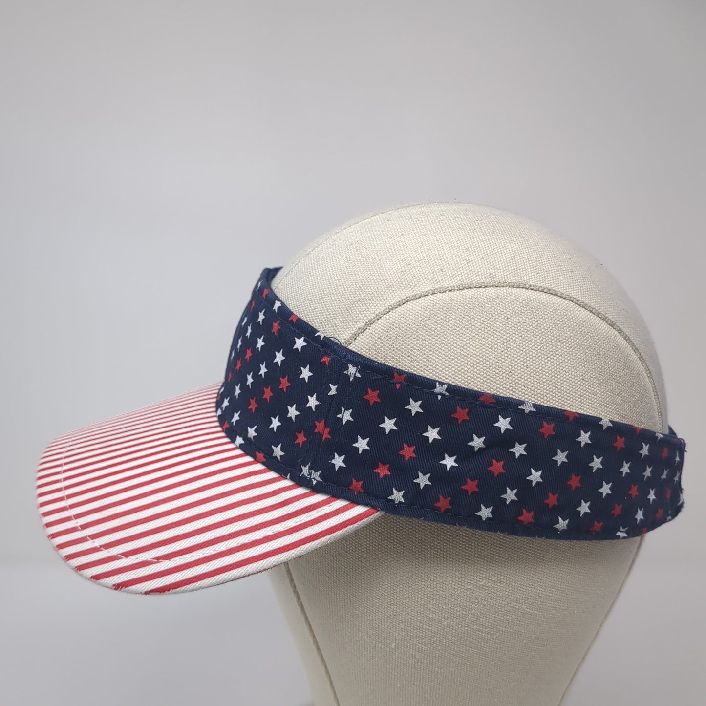 USA Stars & Stripes Sun Visor Hat Multicolor One Size Adjustable Patriotic