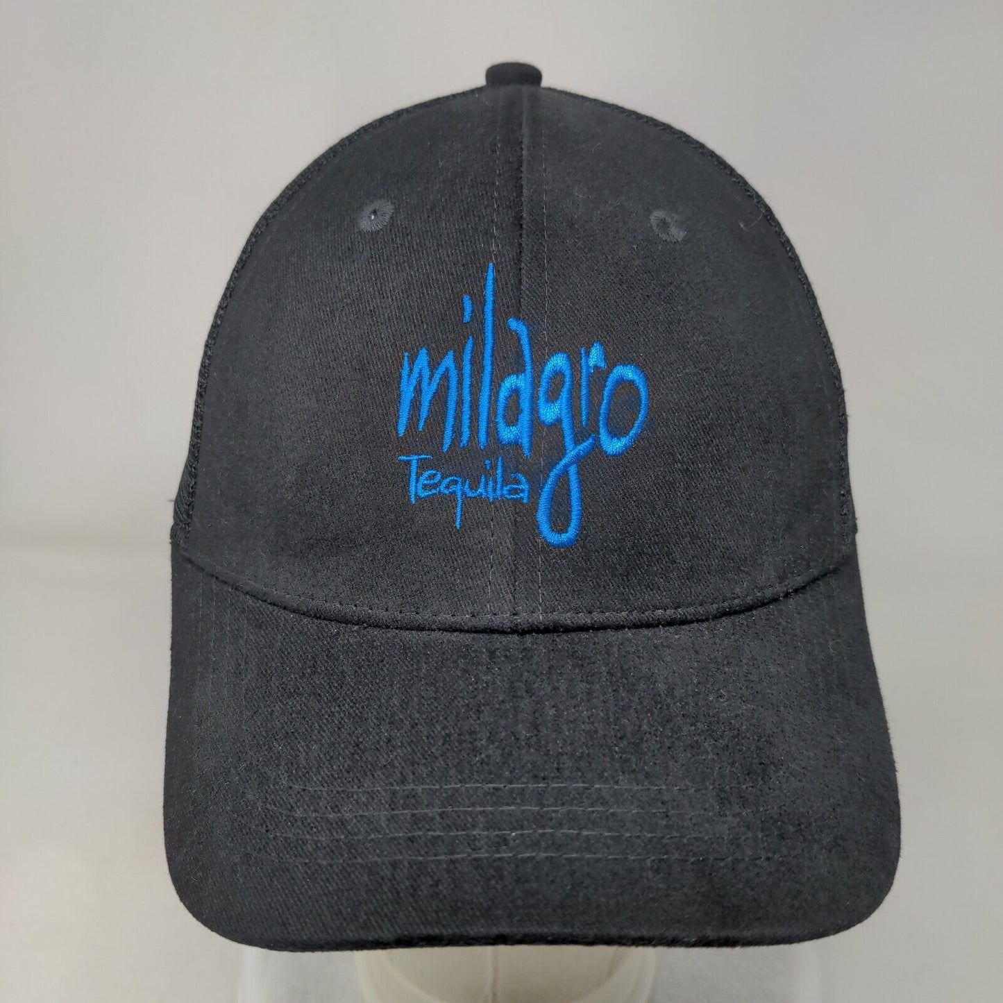 Milagro Tequila Snapback Mesh Back Trucker Hat Black One Size Embroidered
