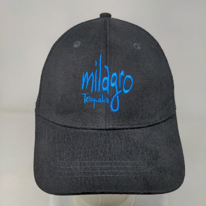 Milagro Tequila Snapback Mesh Back Trucker Hat Black One Size Embroidered