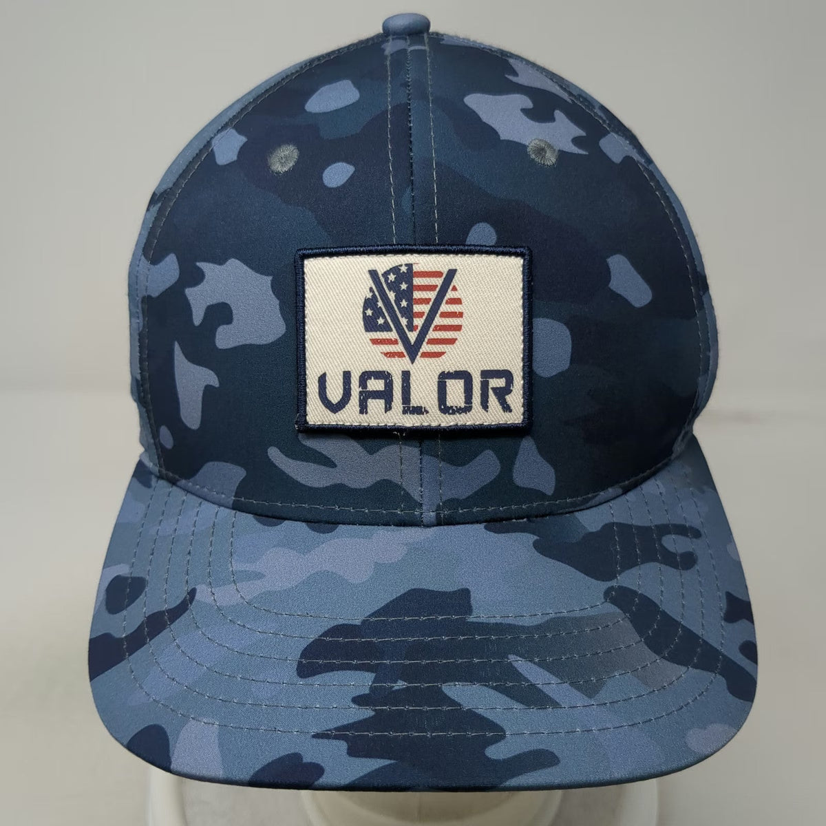 Pukka Snapback Blue One Size Valor American Flag Camo Patch Structured Hat