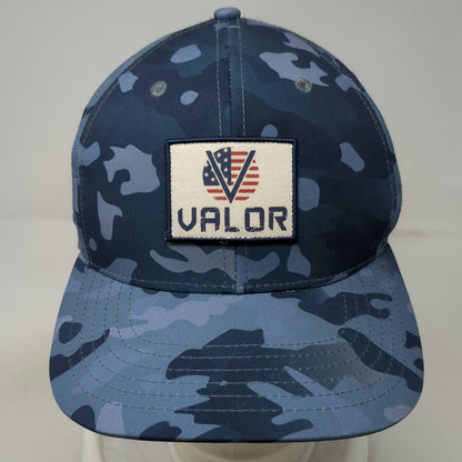 Pukka Snapback Blue One Size Valor American Flag Camo Patch Structured Hat