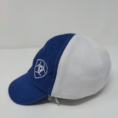 Ariat Stretch Strapback Hat Blue OSFA Adjustable Embroidered Breathable Panel