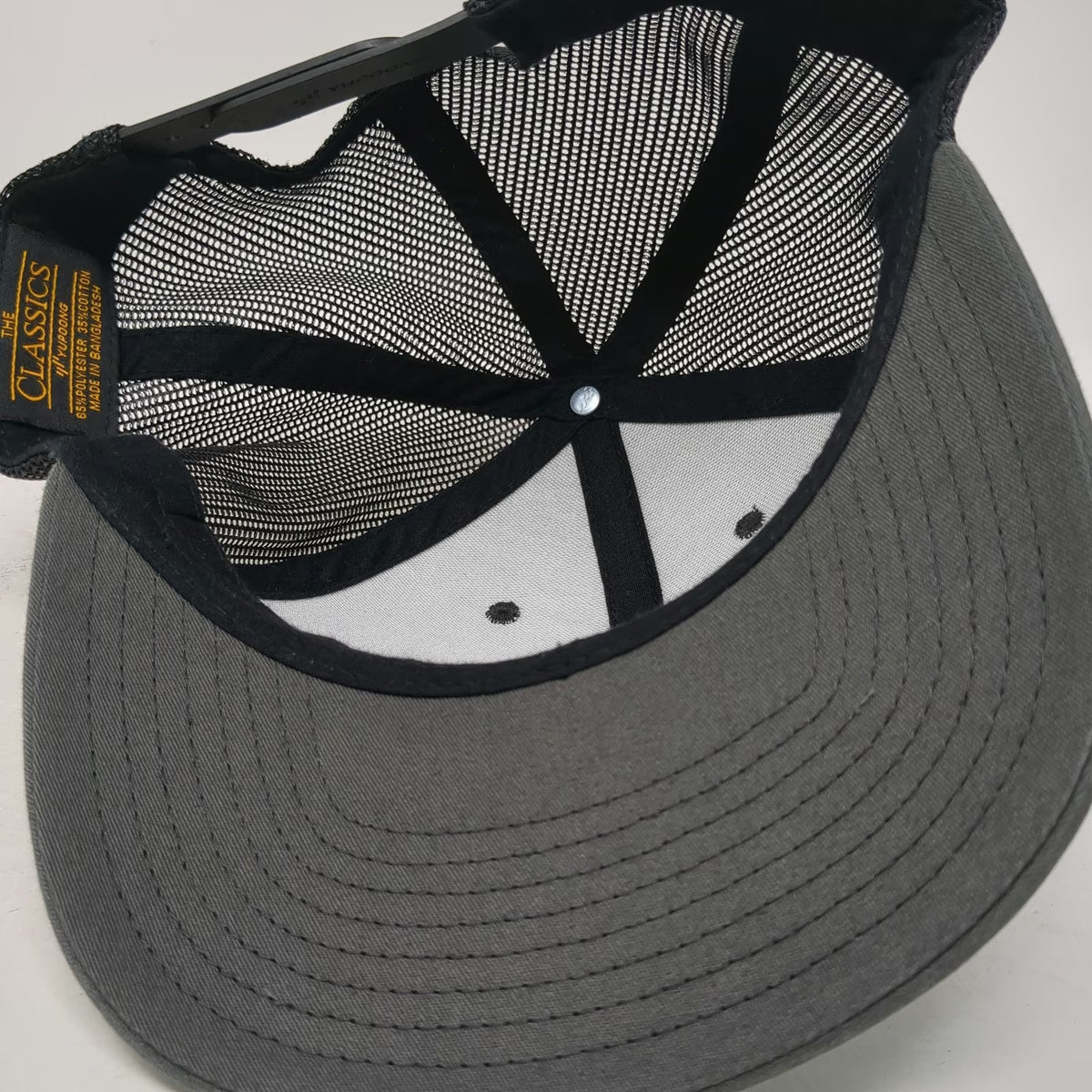 Yupoong Trucker Hat Gray One Size Oregon Mountains State Motto Mesh Snapback