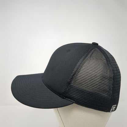 The Curb Idaho Fitted Mesh Back Trucker Hat Black S-M Flexfit Richardson