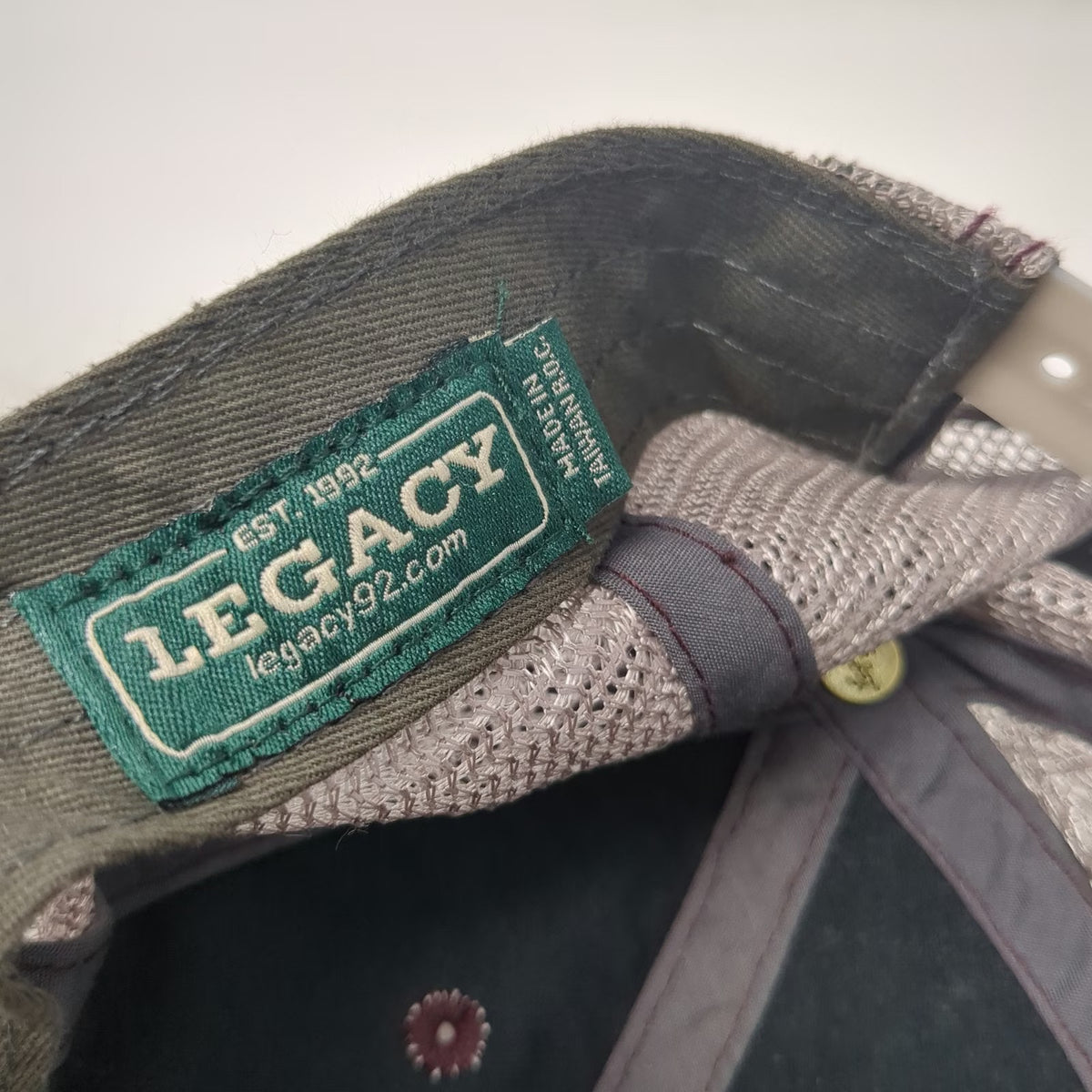 Legacy Trucker Hat Red One Size Shore Lodge McCall Idaho Mesh Back Snapback Cap
