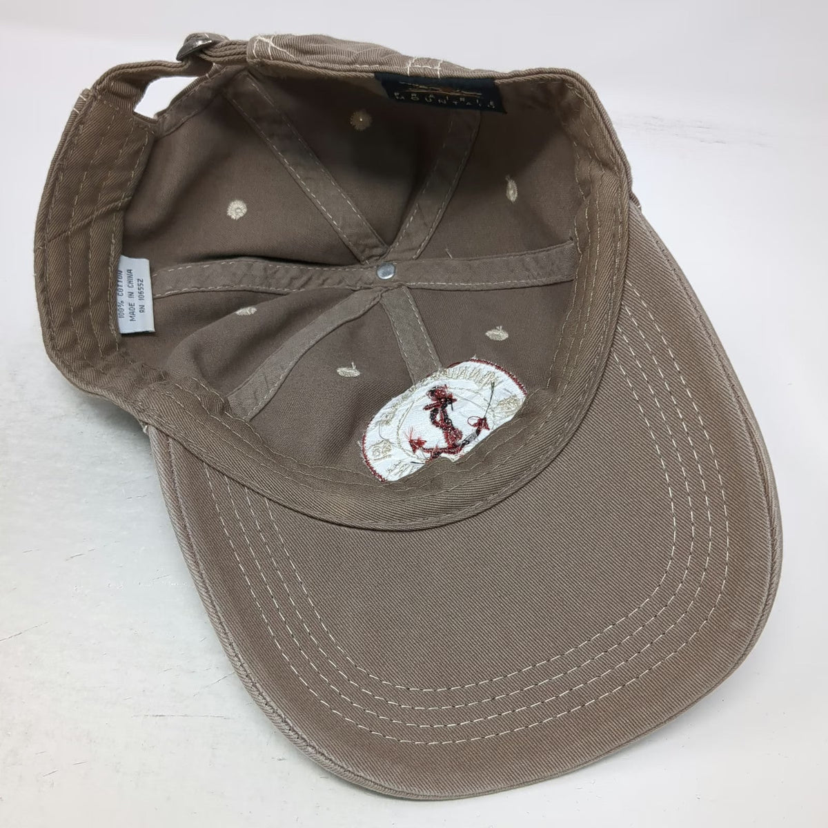 Prairie Mountain Baseball Cap Brown One Size Lake Winnipesaukee NH Hat Anchor