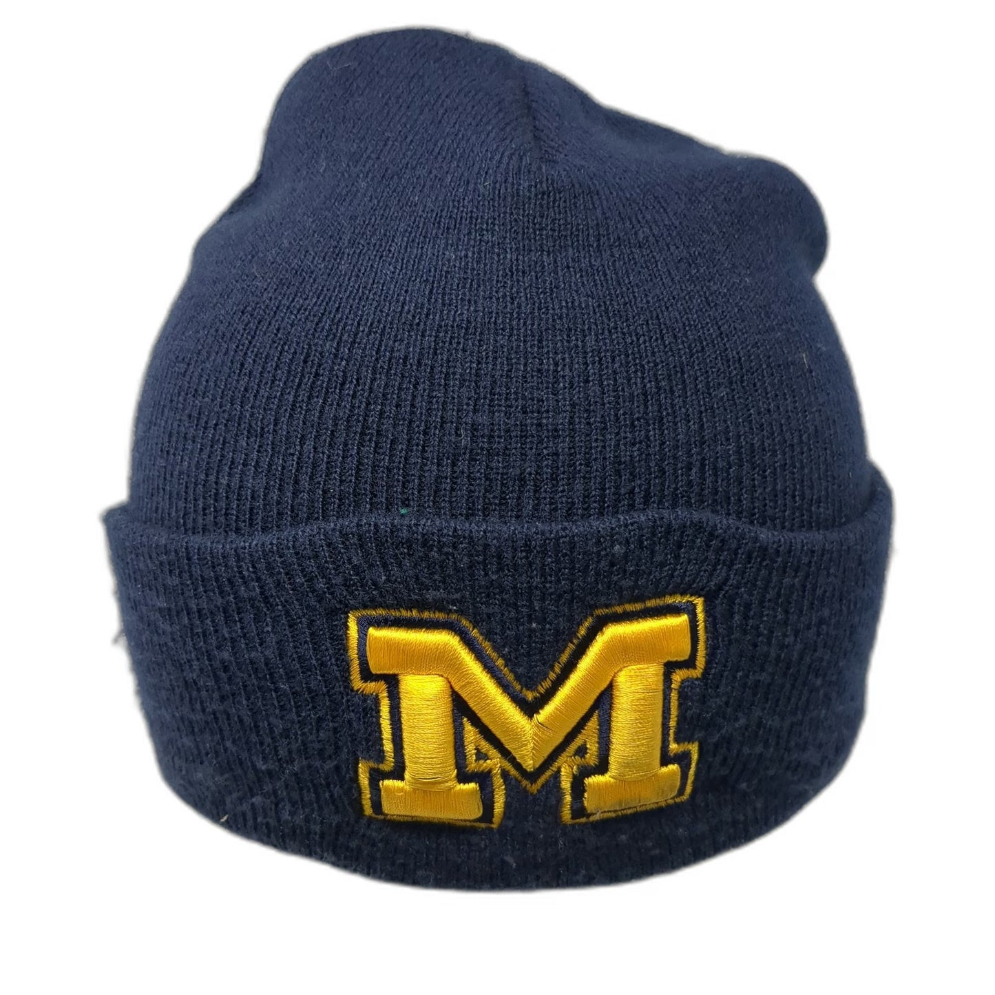 Michigan Wolverines NCAA Top of the World Beanie Blue Yellow One Size Hat Cuffed