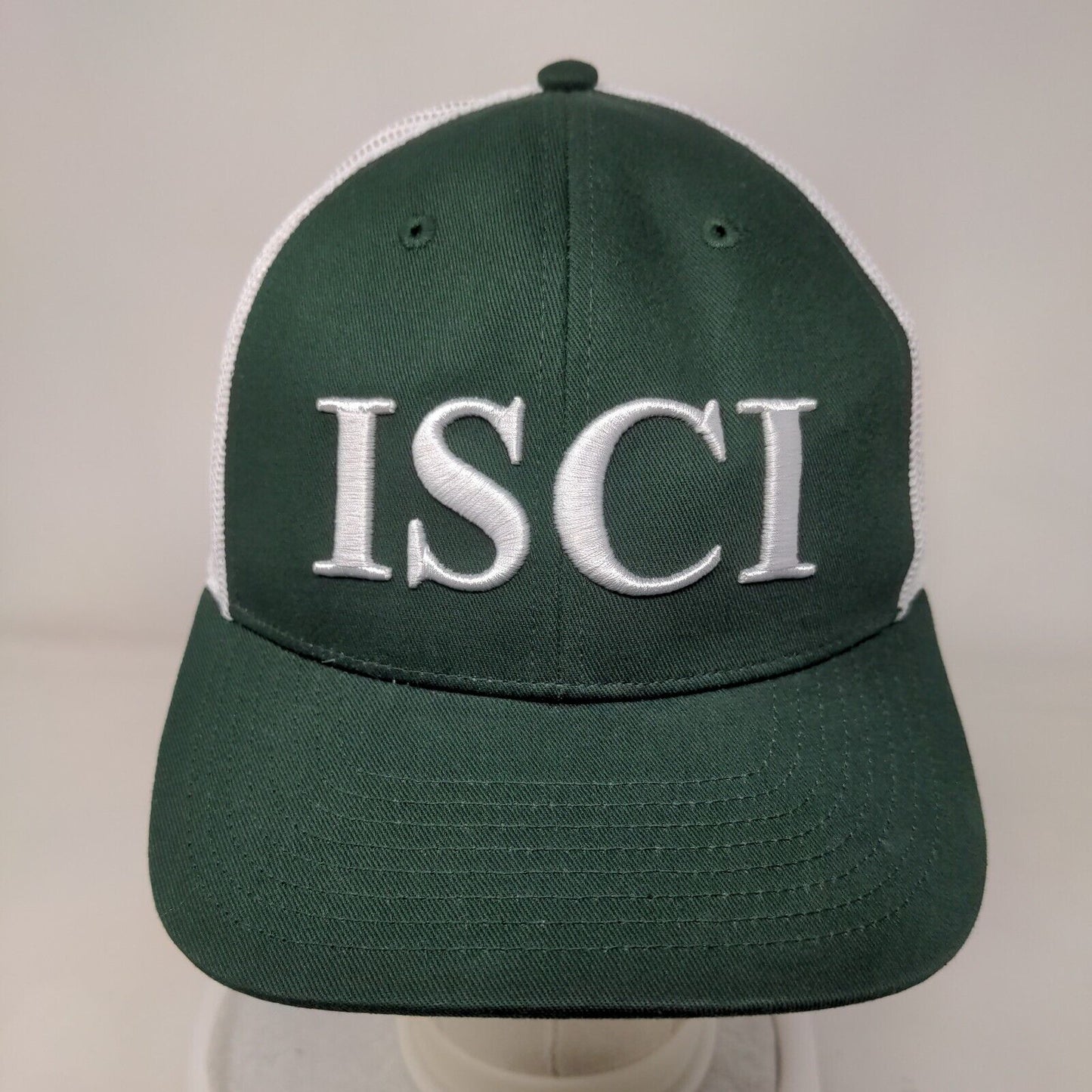 ISCI Snapback Trucker Hat Green OSFM Adjustable Embroidered Mesh Back The Game
