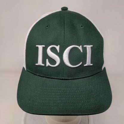 ISCI Snapback Trucker Hat Green OSFM Adjustable Embroidered Mesh Back The Game