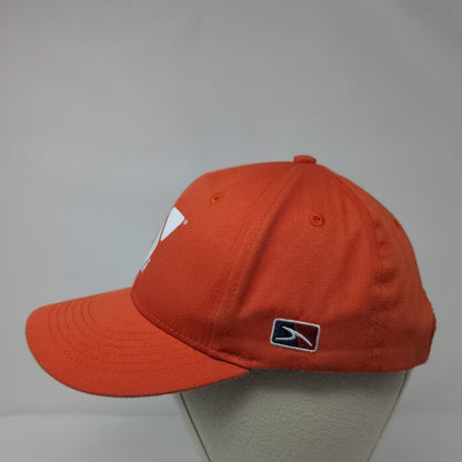 The YMCA Strapback Hat Orange 56cm Adjustable Solid Vent Holes