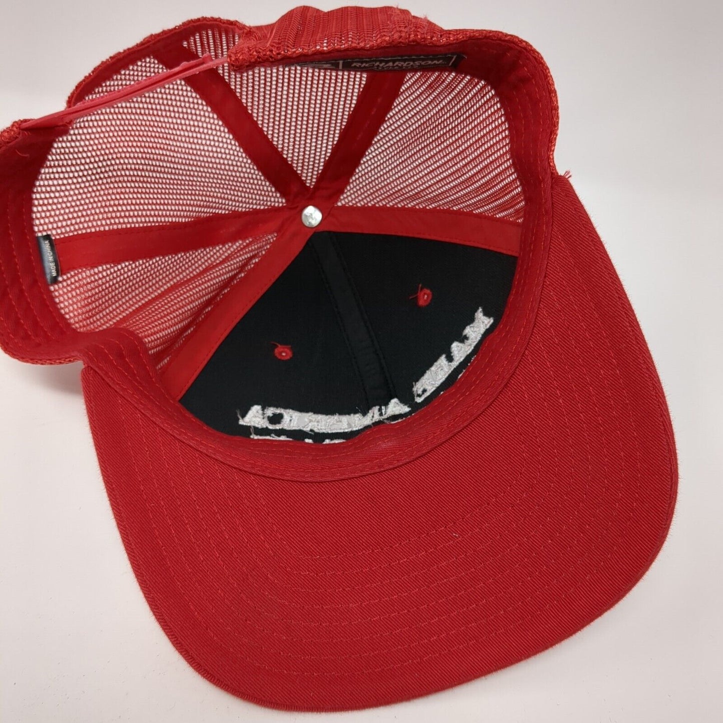 Make America Graze Again Snapback Trucker Hat Red One Size Mesh Back Richardson