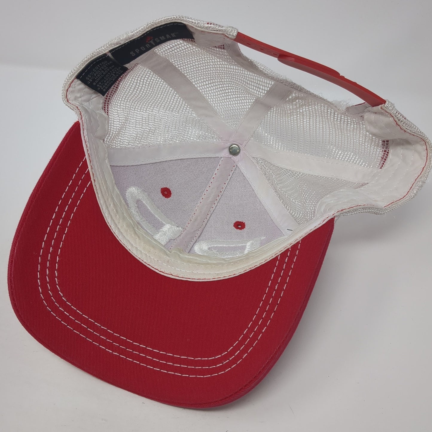 RR Ruby Reds Snapback Trucker Hat Red One Size Mesh Back Sportsman