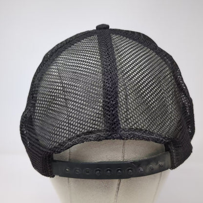 Black Kansas Wheat State Outline Trucker Hat Snapback OS Adjustable USA Vintage