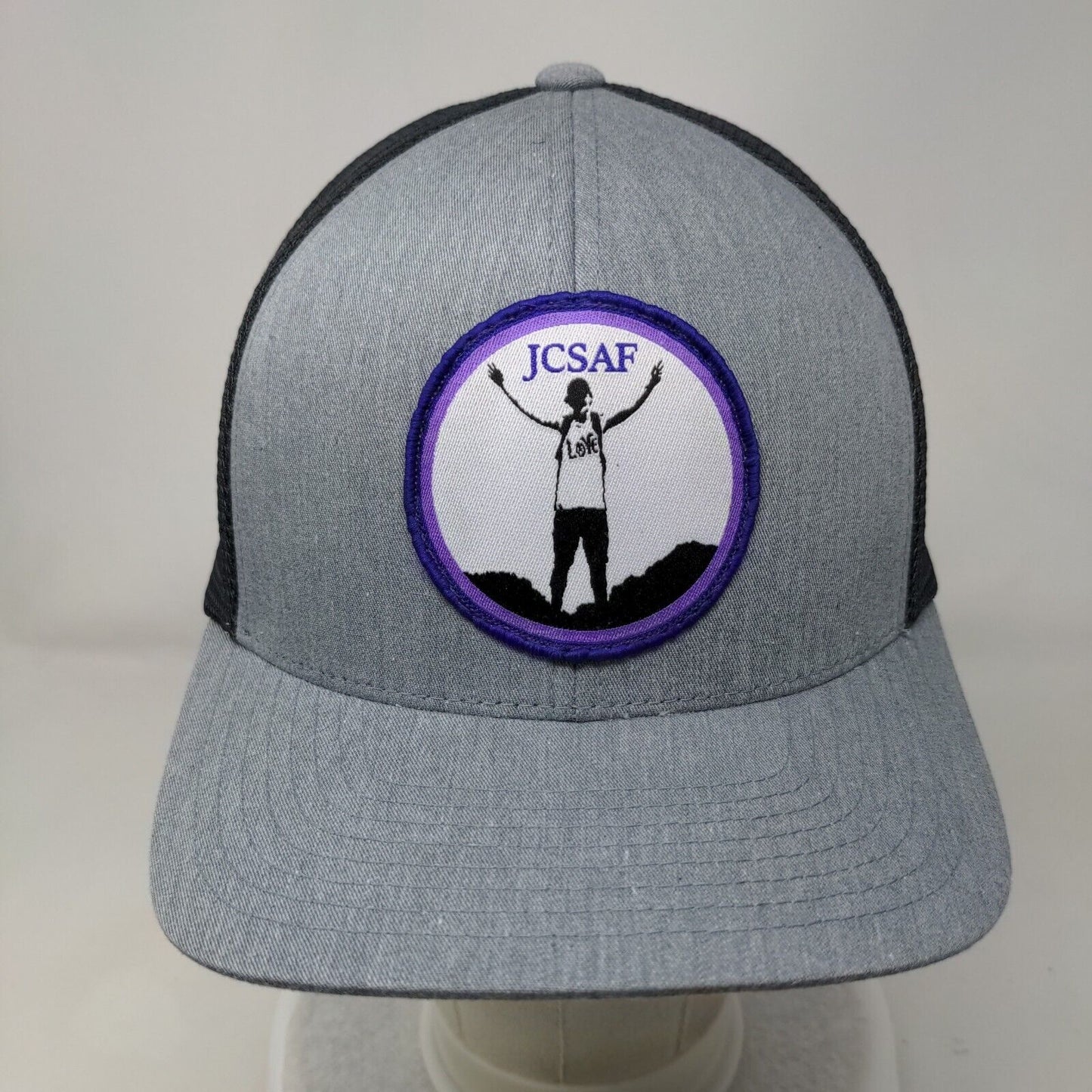 JCSAF Snapback Trucker Hat Gray One Size 110 Flexfit Mesh Back Pacific Headwear